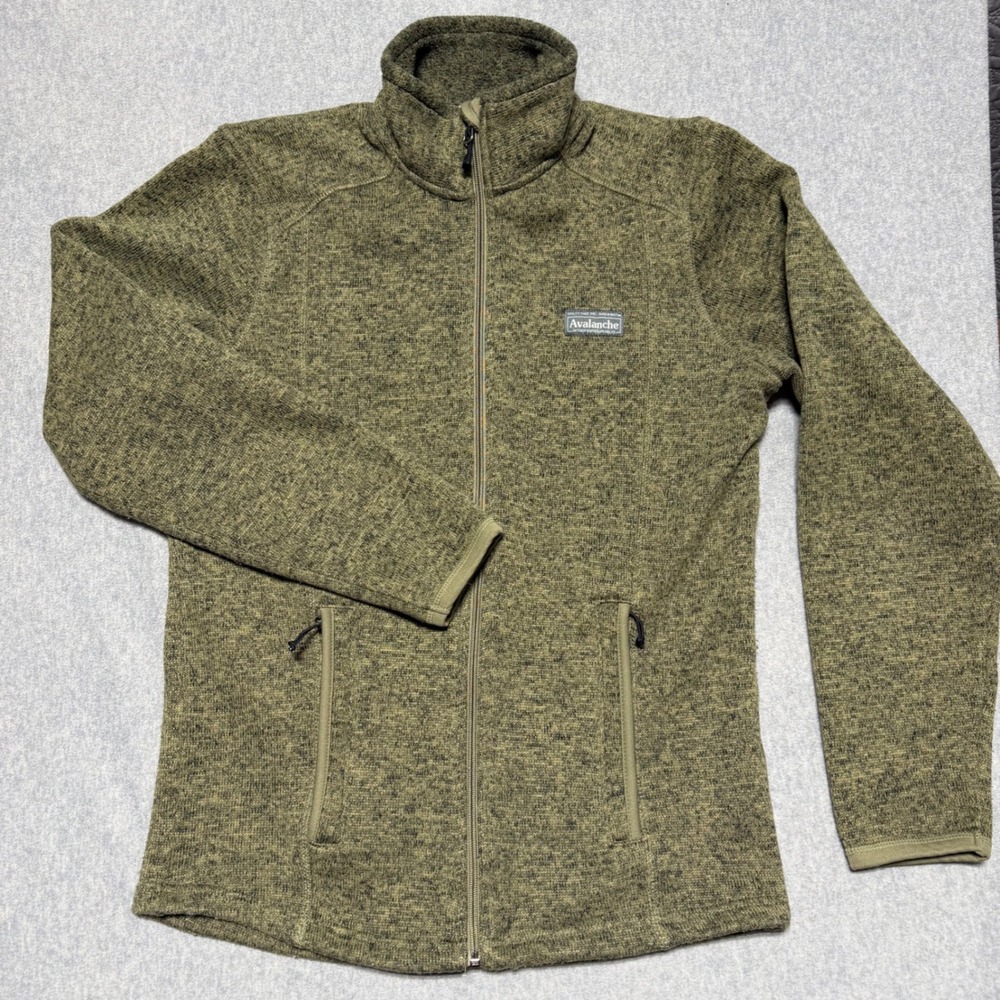Avalanche Women  Full Zip Sweater Fleece Jacket Mock Neck Size Small